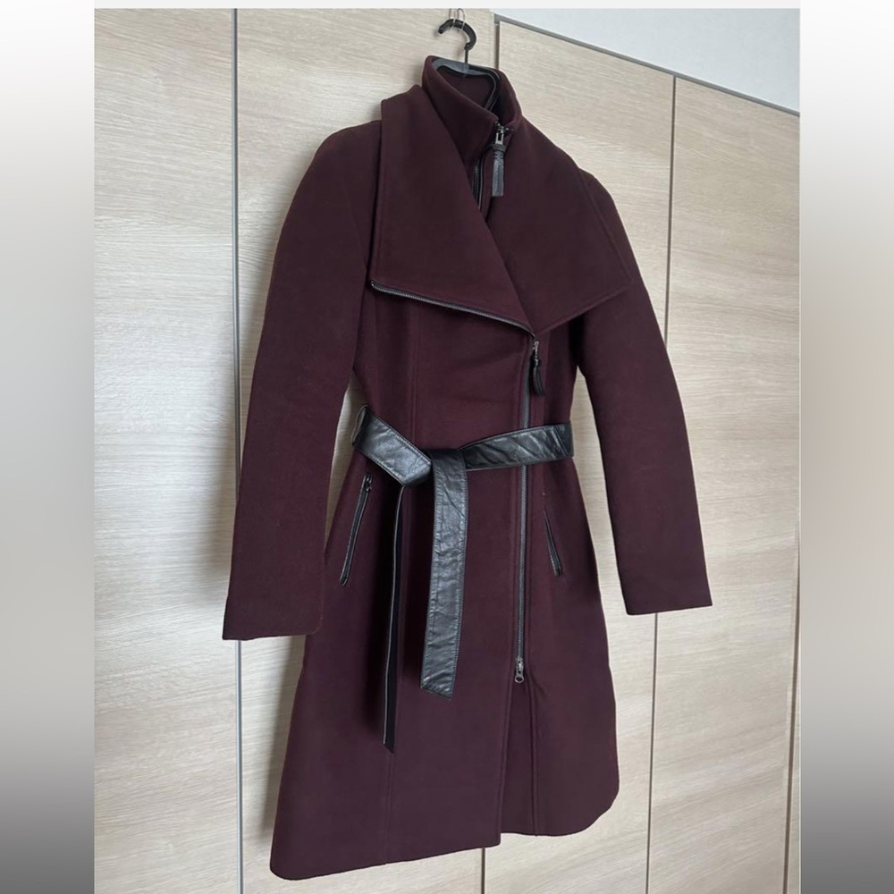 Mackage Maroon/Burgundy Wool Coat XXS NWOT